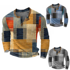 Men's textured crew-neck jumper with long sleeves