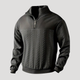 Men's cable knit half-zip sweater with high neck
