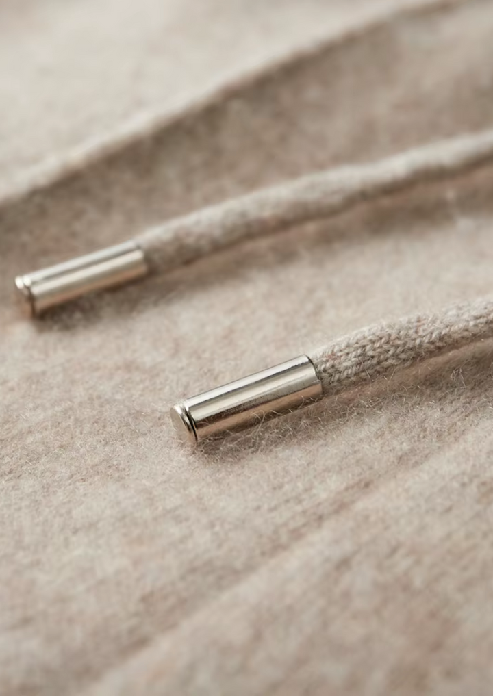 Men's fine knit tracksuit set with a zip jacket and drawstring trousers