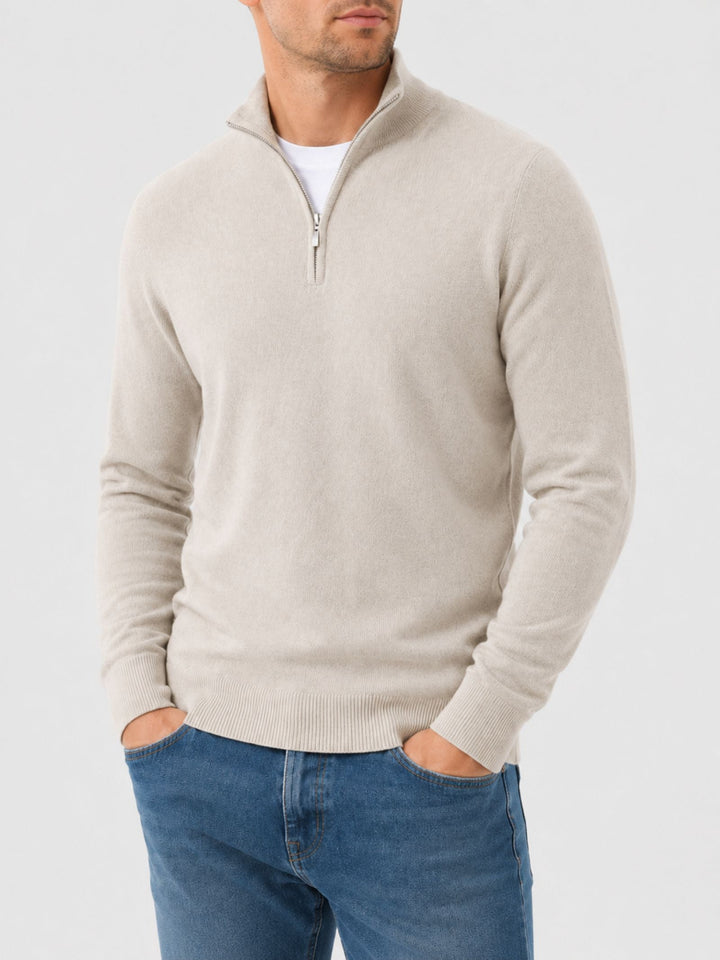 Men's Fine Knit Quarter-Zip Jumper