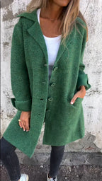 Women's single-breasted lapel coat