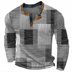 Men's textured crew-neck jumper with long sleeves