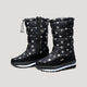 Women's padded winter boots with side zippers and ridged soles