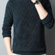 Men's textured crew neck jumper with long sleeves