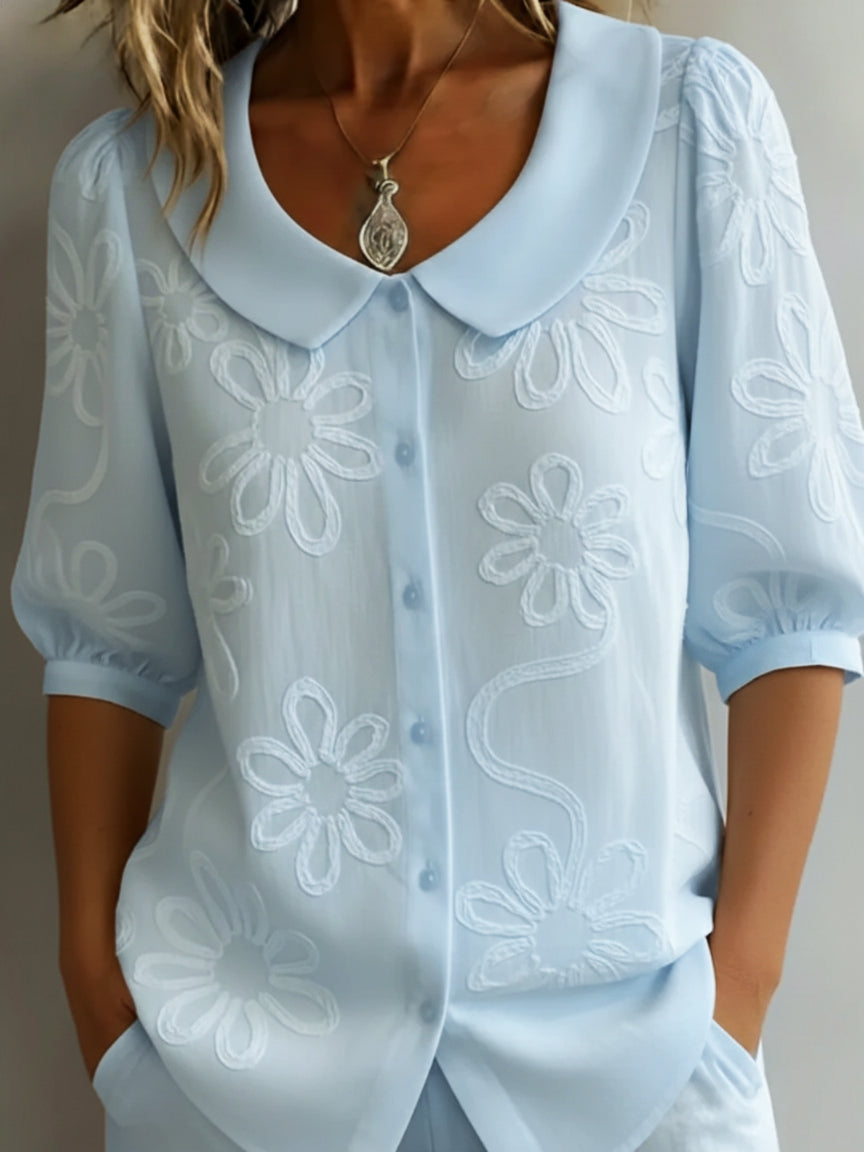 Women's floral long sleeve blouse