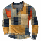 Men's textured crew-neck jumper with long sleeves