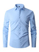 Men's slim fit shirt with pointed collar and long sleeves
