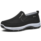 Women's slip-on outdoor shoe with round toe and rugged tread
