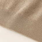 Men's long-sleeve V-neck sweater with ribbed trims worn over a collared shirt