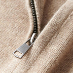 Men's long-sleeve quarter-zip jumper with a mock neck