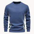 Men's long-sleeve colourblock crew neck sweatshirt with contrasting side panels