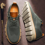 Men's knitted lace-up trainers with textured soles