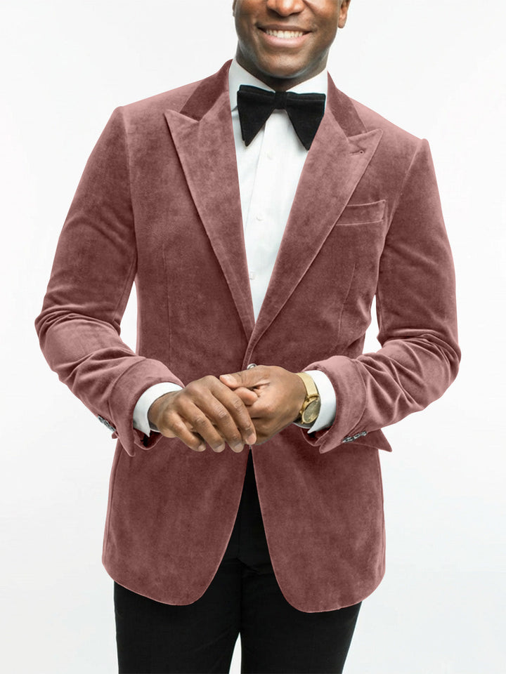 Men's Tailored Velvet Evening Blazer