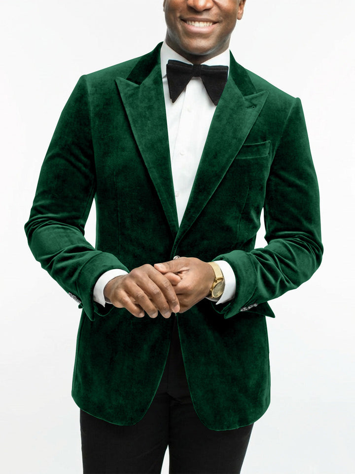 Men's Tailored Velvet Evening Blazer