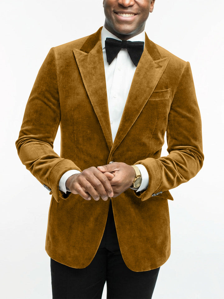 Men's Tailored Velvet Evening Blazer