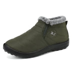 Women's high-top winter sneakers with faux fur collar and treaded sole