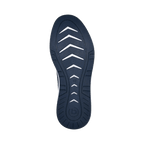 Men's navy lace-up sneakers with mesh panels and white sole
