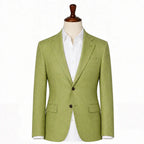 Men's tailored two piece suit with notch lapel and matching trousers