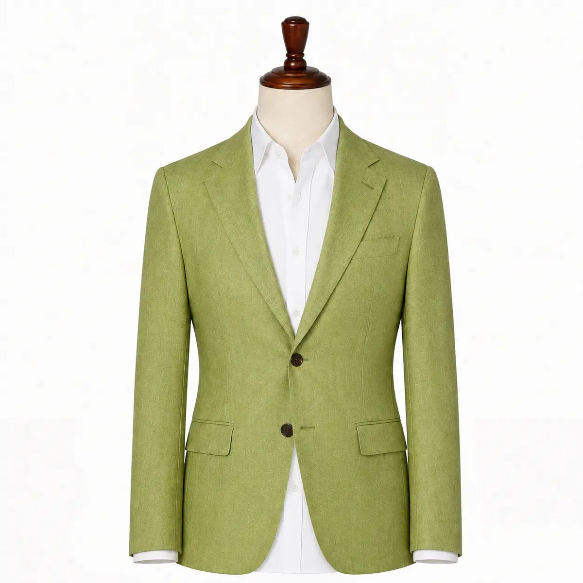 Men's tailored two piece suit with notch lapel and matching trousers