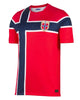 Unisex Norway football shirt with a flag-inspired cross design and chest crest