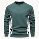 Men's long-sleeve colourblock crew neck sweatshirt with contrasting side panels