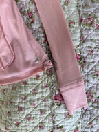 Women's wrap babydoll top with long sleeves and waist ties