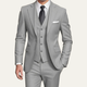 Men's three-piece slim fit suit with blazer waistcoat and trousers