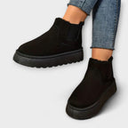 Chelsea ankle boots with elastic side panels and platform soles