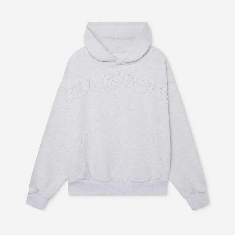 Women's hooded sweatshirt with tonal chest lettering