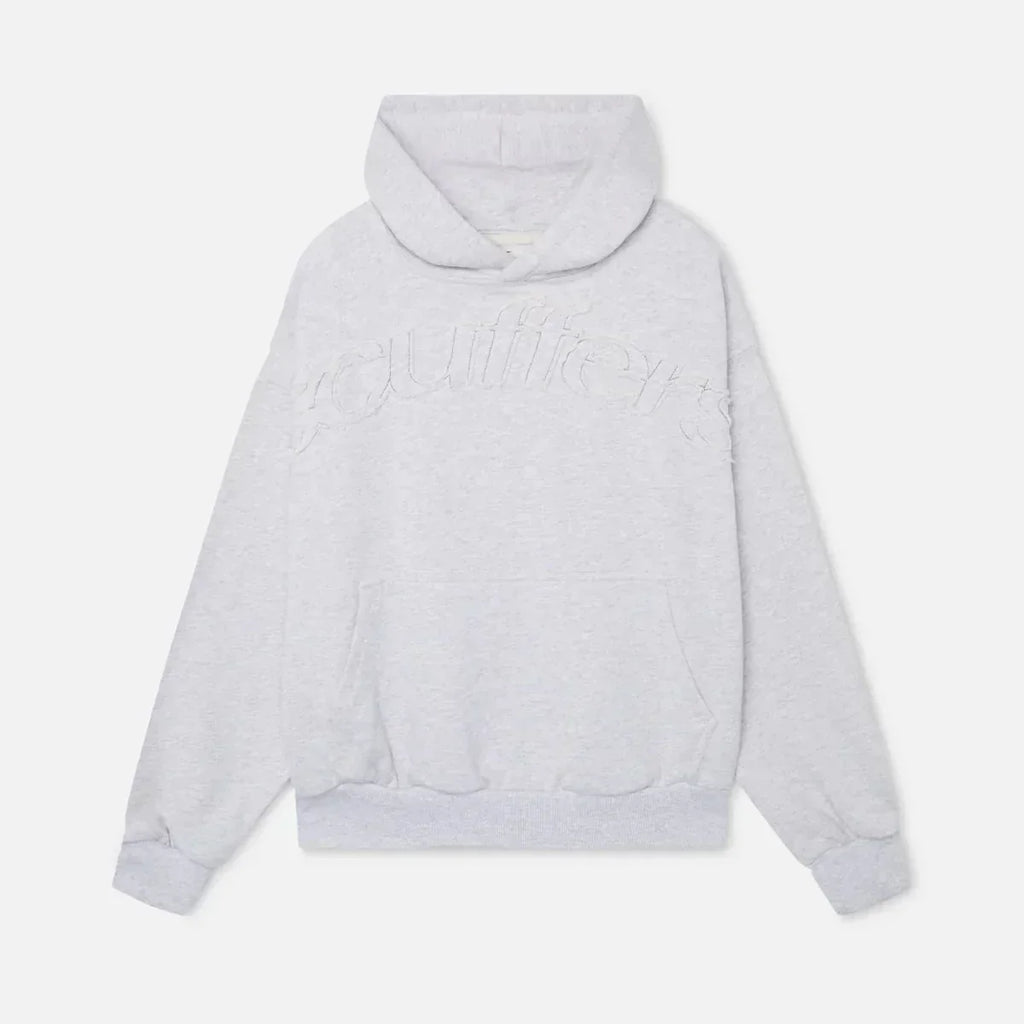 Women's hooded sweatshirt with tonal chest lettering