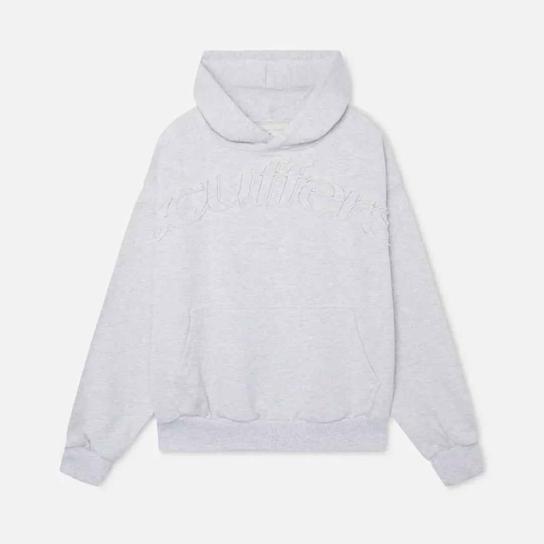 Women's hooded sweatshirt with tonal chest lettering