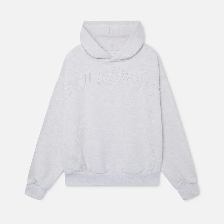 Women's hooded sweatshirt with tonal chest lettering