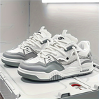 Men's geometric panelled lace-up trainers