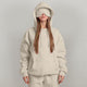 Women's hooded sweatshirt and jogger set with long sleeves and front pocket