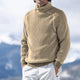 Men's ribbed turtleneck sweater with long sleeves