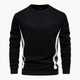 Men's long-sleeve colourblock crew neck sweatshirt with contrasting side panels