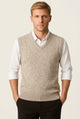 Men's V-Neck Sweater Vest, Ribbed Trim, Regular Fit