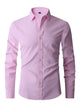 Men's slim fit shirt with pointed collar and long sleeves