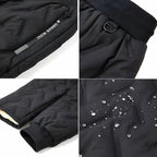Women's quilted jogger trousers with drawstring waist, zipped pockets and ribbed ankle cuffs