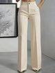 Women's high-waisted wide-leg trousers with front pleats