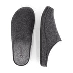 Gray closed-toe house slippers