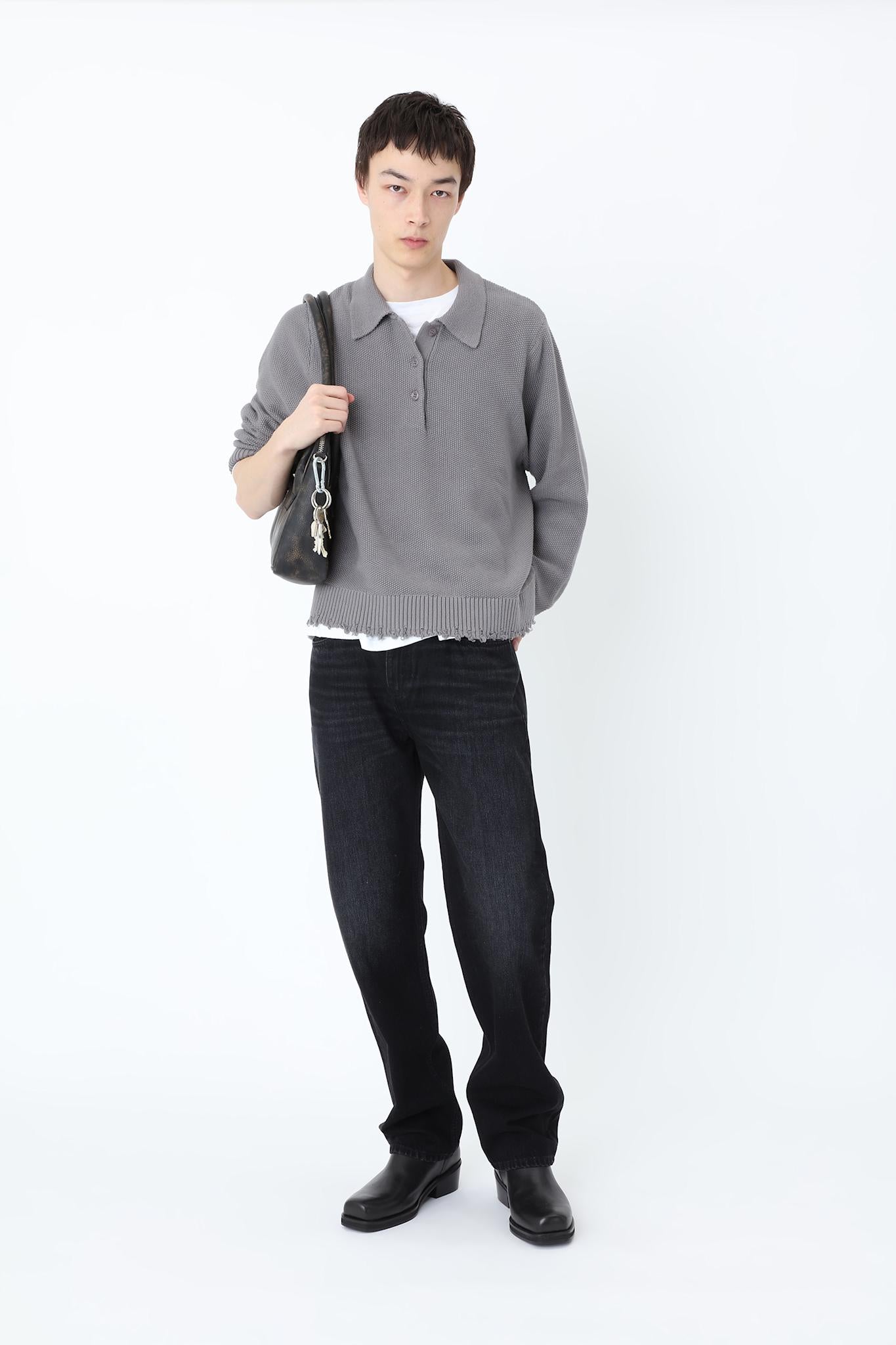 Women's black high-rise straight-leg five-pocket jeans