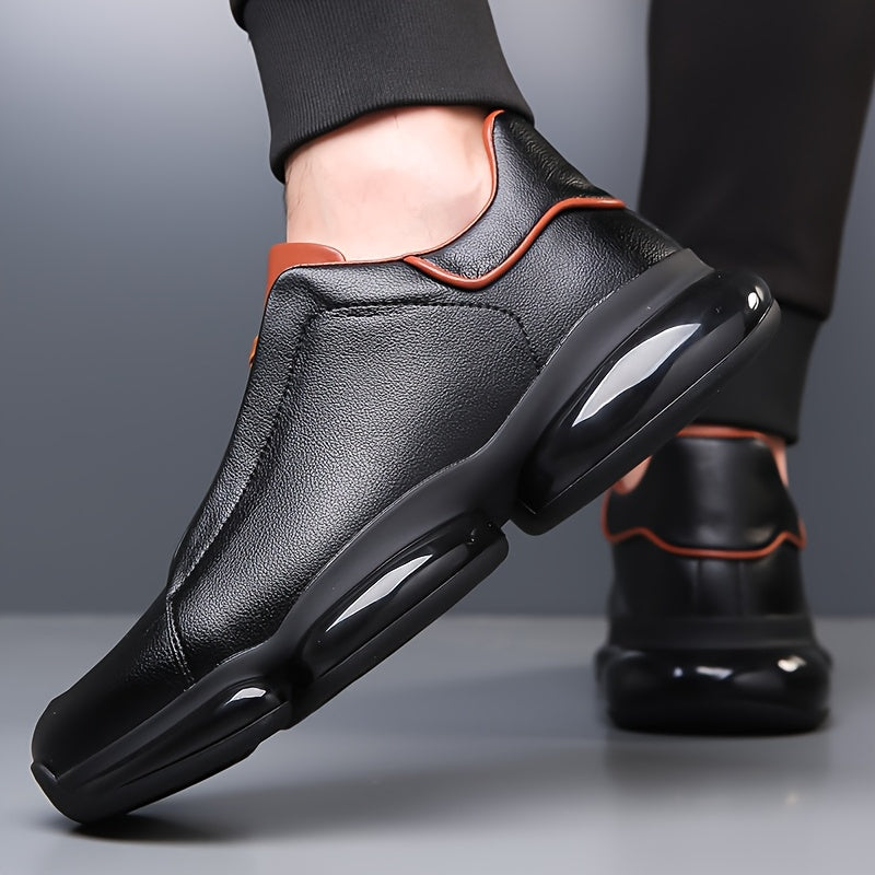 Low-top slip-on athletic sneakers with segmented flat sole