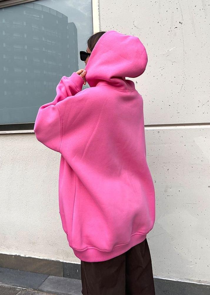 Women's oversized hoodie with hood, long sleeves and kangaroo pocket