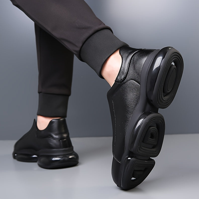 Low-top slip-on athletic sneakers with segmented flat sole