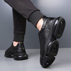 Low-top slip-on athletic sneakers with segmented flat sole