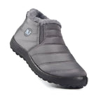 Women's high-top winter sneakers with faux fur collar and treaded sole