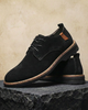 Textured Oxford lace-up shoes with contrast sole