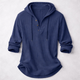 Women's printed hooded tunic top with curved hem