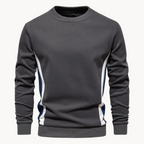 Men's long-sleeve colourblock crew neck sweatshirt with contrasting side panels